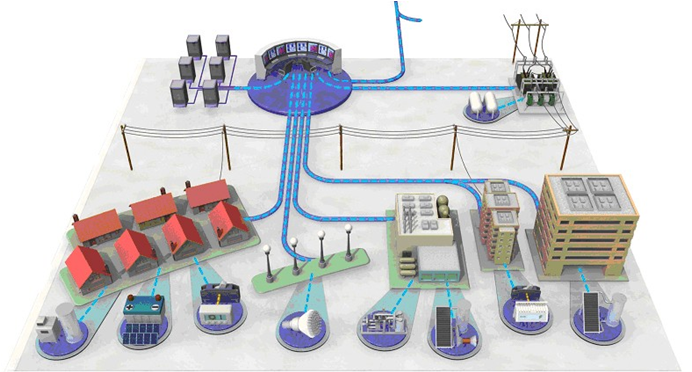 Локальная электрическая сеть с гибридной генерацией и накопителями энергии